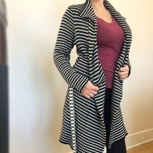 Alison Sheri luxury knit tie-up sweater/coat